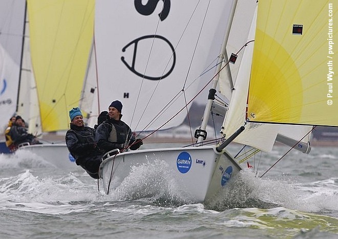 Laser SB3 at Garmin Hamble Winter Series - Day 8 © Paul Wyeth / www.pwpictures.com http://www.pwpictures.com